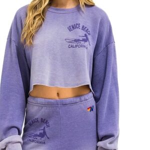 Aviator nation, Venice Beach crop sweatshirt, New with tags medium